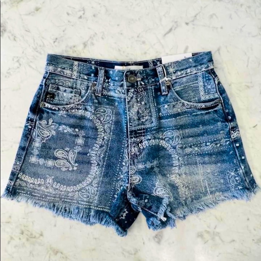 KanCan Bandana Printed Shorts